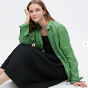 Uniqlo Premium Linen Long-Sleeve Shirt